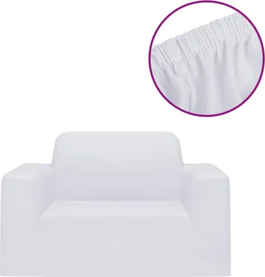 Produktbild von vidaXL Stretch-Sofahusse Weiß Polyester-Jersey