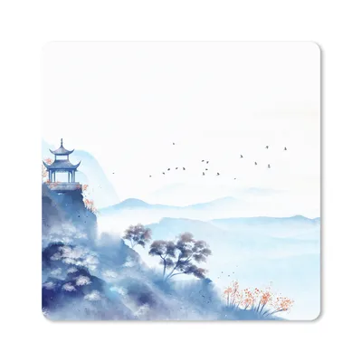 Produktbild von MuchoWow® Mauspad Mousepad Malerei - Ölfarbe - Natur 20x20 cm - Mousepads - Maus Mat - Pad - Mausunterlage - Desk Mat - Bureauartikeln