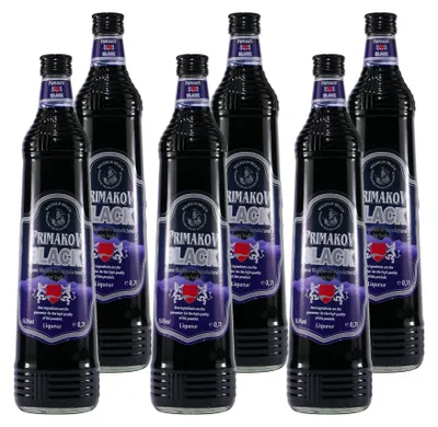 Produktbild von Primakov Black Brombeer-Likör (6 x 0,7L)