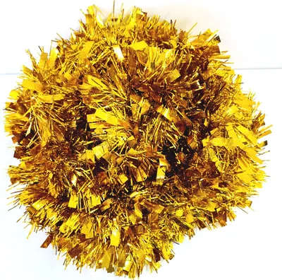 Produktbild von Lametta 5m Girlande Weihnachten Weihnachtsgirlande Christbaumschmuck Deko Breit LMT11 Gold