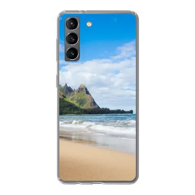 Produktbild von MuchoWow® Handyhülle Schutzhülle Hülle für Samsung Galaxy S21 Strand - Tropisch - Hawaii Silikon Softcase Handy Hülle - Softcase