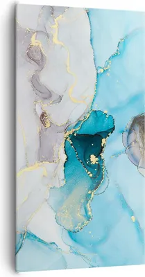 Produktbild von Bild auf Leinwand - Leinwandbild - Einteilig - Marmor Modern Blau - 65x120cm - Wand Bild - Wanddeko - Wandbilder - Leinwanddruck - Bilder - Wanddekoration - Leinwand bilder - Wandbild - PA65x120-4792
