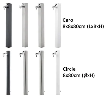 Obrázek produktu pro Dávkovač vody Puro Caro/Circle water column garden stainless steel dispenser, barva:bílá, výběr:Puro Caro