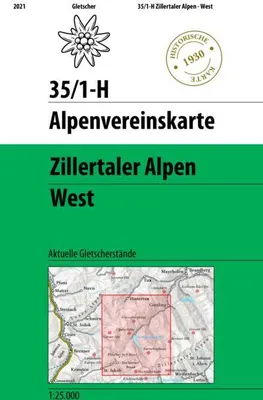 Image de Alpes de la Zillertal Ouest - Carte historique au 1/25 000