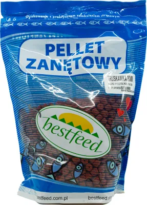 Obrázek produktu pro Pelety bez otvorů Bestfeed jahoda 8mm 800g