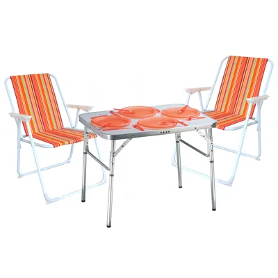 Produktbild von 3-teiliges praktisches Campingmöbel Set Alu L75xB55xH60cm