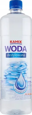 Zdjęcie produktu dla Kamix Woda destylowana 1 l – do żelazek, akumulatorów i nawilżaczy