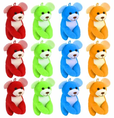 Immagine prodotto di 12 pezzi, assortimento di animali colorati, orsetti - circa 16 cm