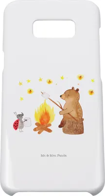 Produktbild von Mr. & Mrs. Panda Samsung Galaxy S8 plus Handyhülle  Bär & Marienkäfer Lagerfeuer - Weiß - Geschenk, Hülle, Handy Case, Cover, Teddy, Handycover