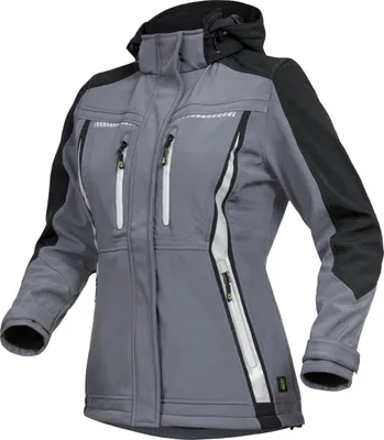 Produktbild von Leibwächter Sommer-Softshelljacke Damen FLXDS Gr. 52 grau/schwarz