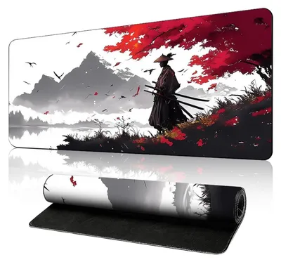 Image de Tapis de souris gaming XXL, 800x300x3 mm, design japonais, étanche, antidérapant