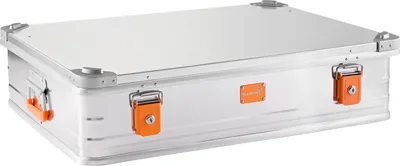 Produktbild von ALUBOX Premium Alubox 72L – Flach 20 cm – Stapelbar – Robuste Aluminium Transportkiste – Abschließbar