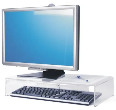 Produktbild von Dataflex Addit Monitorerhöhung 900, Multimedia-Ständer, Transparent, Acryl, Flachbildschirm, 30 kg, 97 mm
