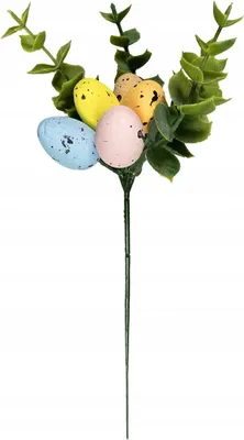Image de Branche de buis artificielle avec œufs de Pâques Décoration de Pâques 24 cm