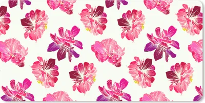 Produktbild von MuchoWow® Mauspad Mousepad Blumen - Rosa - Muster 60x30 cm - Mousepads - Maus Mat - Pad - Mausunterlage - Nachhaltig