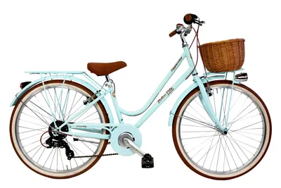 Immagine prodotto di Bicicletta da città Dolce Vita by Canellini CAPPUCCINO 26" con cestino - Azzurro