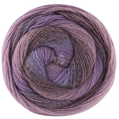 Produktbild von Lana Grossa GOMITOLO VERSIONE 200 g leicht gedrehtes Kammgarn mit effektvollem Farbverlauf und Struktur 700 m Farbe 460 - Antikviolett/Flieder/Amethyst/Veilchenlila