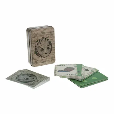 Produktbild von Paladone Groot Spielkarten – Offizielles Standarddeck mit Sammeldose, Marvel