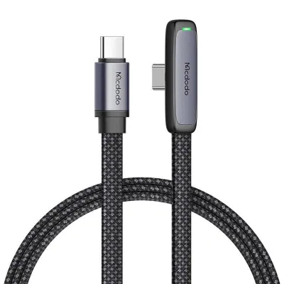 Obrázok produktu pre Mcdodo CA-3360 šikmý kábel, USB-C na USB-C, 65 W, 1,2 m, čierny