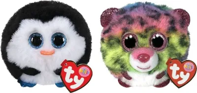 Obrázek produktu pro Ty - Stofftiere - Teeny Puffies - Waddles Penguin & Dotty Leopard