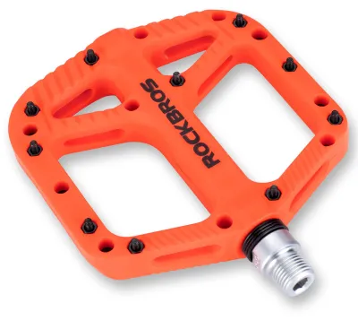 Immagine prodotto di ROCKBROS - Pedali MTB con piattaforma in nylon larga, antiscivolo - Arancione