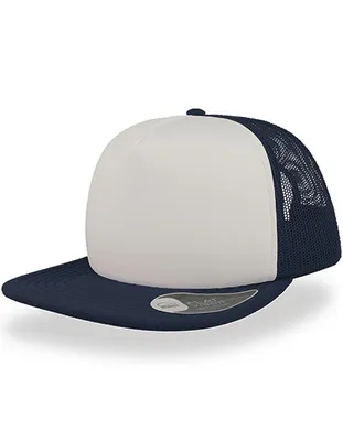 Produktbild von Atlantis SN90 | 5-Panel-Design Snap 90S Cap - PVC-Verschluss - Farbe: White/Navy - Größe: One Size