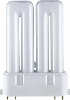 A studio shot of a compact fluorescent light bulb.