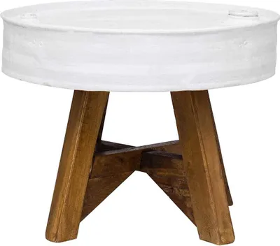 Produktbild von vidaXL Couchtisch Altholz Massiv 60x45 cm Weiß