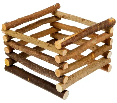 Productafbeelding van Hooirui - Staand - Natuurlijk hout - 15 x 11 x 15 cm - Opvouwbaar