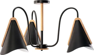Produktbild von tooLight Pendellampe App605-3C Skandinavisch 3-Arm Schwarz 3-Lichtquelle E27 55X55X37Cm
