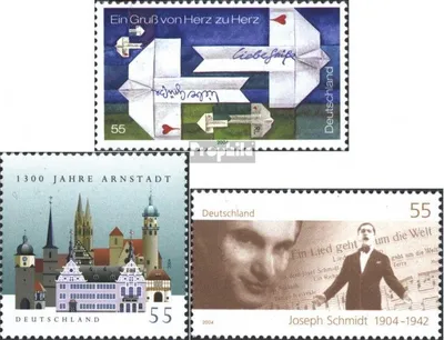 Produktbild von Briefmarken BRD (BR.Deutschland) 2004 Mi 2387,2388,2390 (kompl.Ausg.) gestempelt Grußmarke