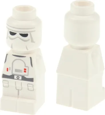 Produktbild von 2x Lego Micro Figur Star Wars Snowtrooper weiß Spielfigur 3866 85863pb082