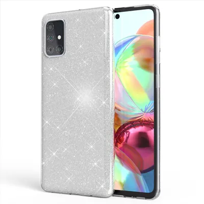 Image de NALIA Glitter Housse pour téléphone portable Samsung Galaxy A71, Bling Case Handy Protection Strass Cover Silver