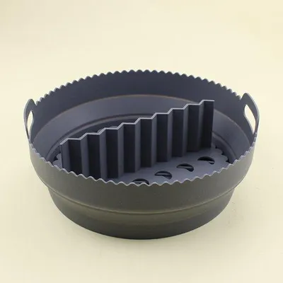 Zdjęcie produktu dla Silikonowe akcesoria do frytkownicy powietrznej, kwadratowa forma do pieczenia wielokrotnego użytku, odpowiednia do różnych modeli frytkownic powietrznych (szara)