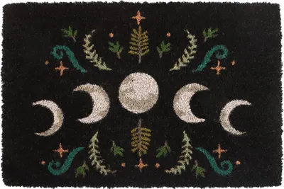 Image de Something Different - Paillasson "Dark Forest", phases de la lune SD5742 (taille unique) (Noir)