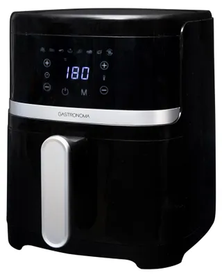 Airfryer 4,2 l, digitales Touch-Display, Überhitzungsschutz, schwarz/silber