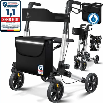 Produktbild von KESSER Rollator Gehwagen Gehhilfe klappbar Alu-Rollator Leicht Laufhilfe