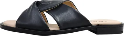 Image de Caprice - Sandales plates pour femmes, modèle pantoufle, couleur noire, pour un usage quotidien