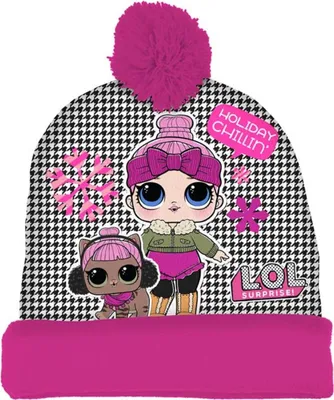Zdjęcie produktu dla Czapka LOL Surprise z bobble - Ciepła czapka zimowa dla dziewczynek