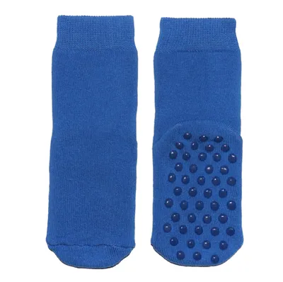 Produktbild von Kinder ABS-Socken aus Baumwolle Einfarbig: Noppen Kornblau Größe 23-26
