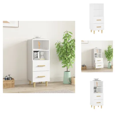 Zdjęcie produktu dla vidaXL Kredens biały 34,5x34x90 cm Materiał drewnopochodny - Kredensy