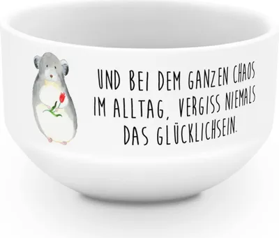 Produktbild von Mr. & Mrs. Panda frühstücksbowl Chinchilla Blume - Weiß - Geschenk, Suppenschüssel, schälchen, Büro, Chaos, Chinchillas, Glücklichsein, suppenschale, Müslischale