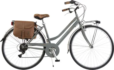 Immagine prodotto di Bicicletta da città Via Veneto by Canellini RETRÒ Acciaio Donna con Borse - Grigio