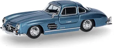 Produktbild von Herpa 430975-002 - 1/87 Mercedes-Benz 300 SL Flügeltürer, hellblaumetallic - Neu