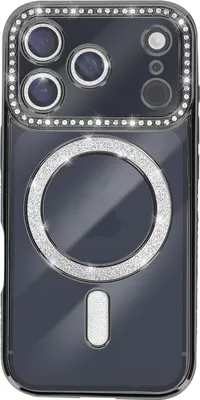 Immagine prodotto di Avizar, custodia compatibile con iPhone 17 Pro Max MagSafe con bordo in strass, nero