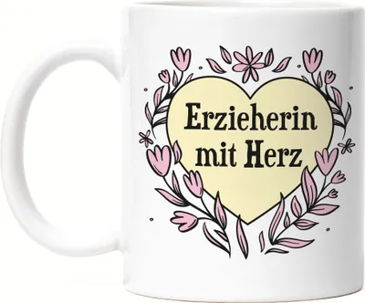 Produktbild von Erzieherin mit Herz Tasse Geschenkidee Zum Danke Sagen Beste Erzieherin