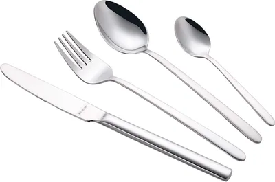 Produktbild von Besteckset 24 teilig Besteck Cutlery Edelstahl Gabel Löffel Messer Kaffeelöffel