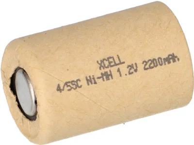 Produktbild von XCell Akku Ni-MH 1,2V / 2200mAh Pappmantel 4/5 Sub-C
