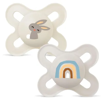 Immagine prodotto di MAM Original (Verkaufseinheit: 6) Start Silikon 0-2 "Hase/Regenbogen" 2 Stück 617323 9001616872662