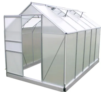 Obrázek produktu pro Polykarbonátový skleník se základnou 380 x 190 x 195 cm